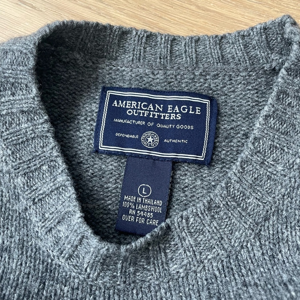 Vintage american eagle 100% wool crewneck sweater - Picture 2 of 4